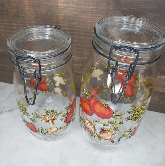 Vintage spice of life MCM glass canister set 2L and 1.5L latch top 🍄 - Picture 15 of 15